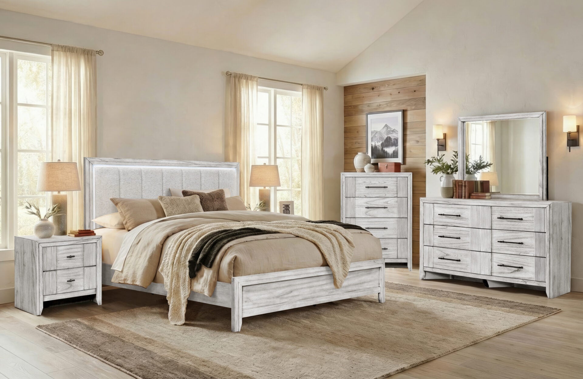 Elsie Bedroom Collection - Light Grey