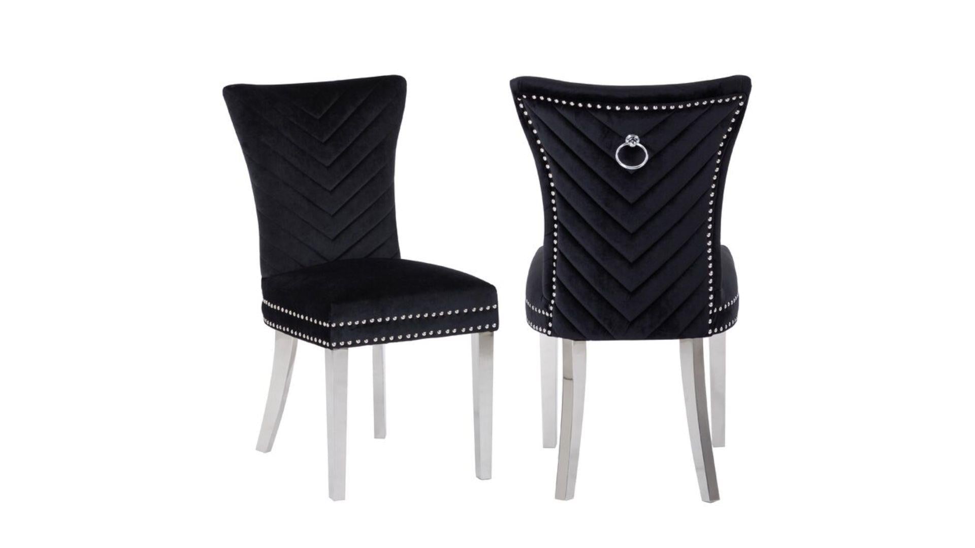 Eva Dining Chairs in Stainless Steel
