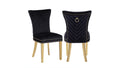 Eva Dining Chairs in Gold Legs