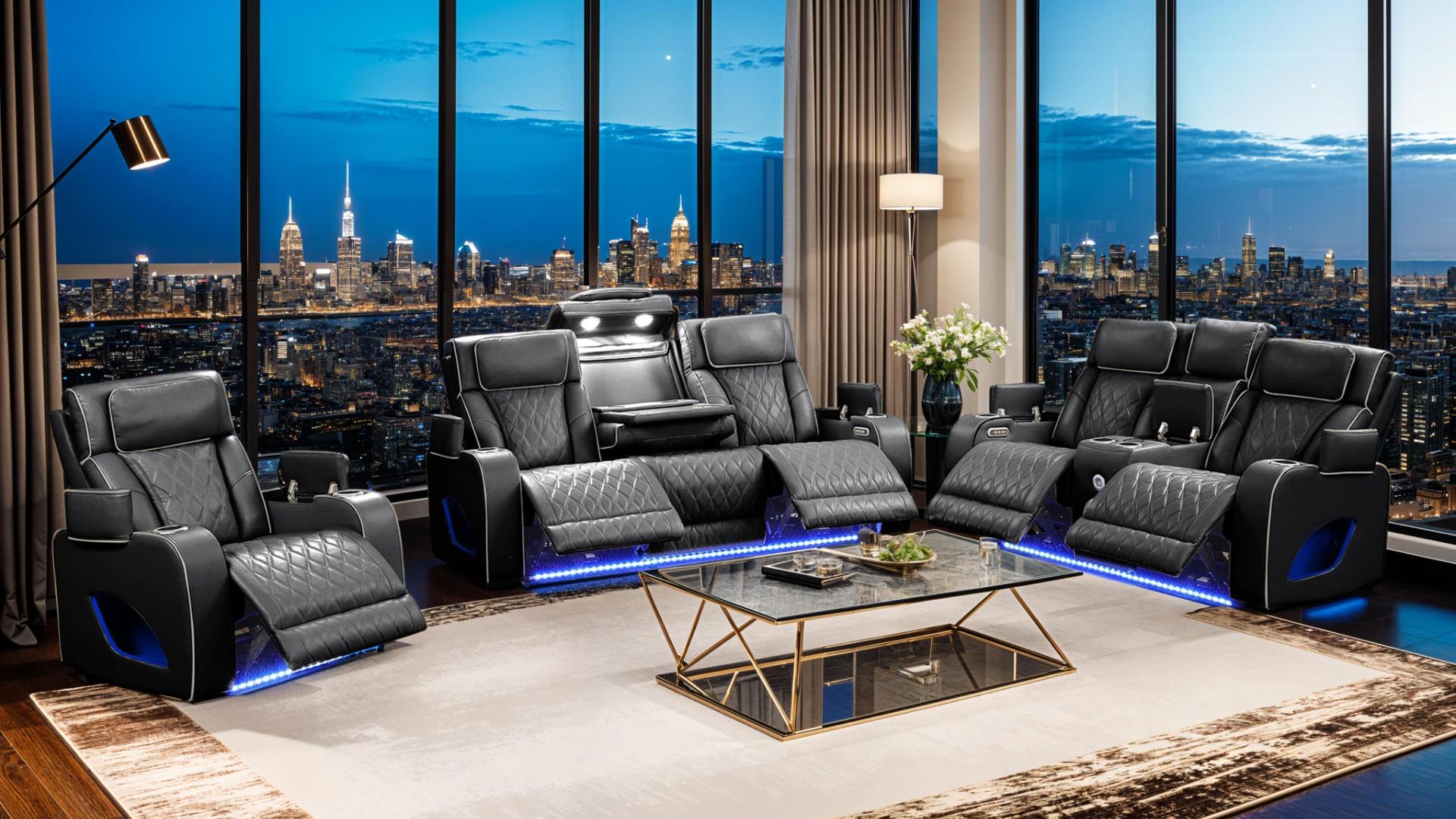 Fortuner Living Room Collection - Black