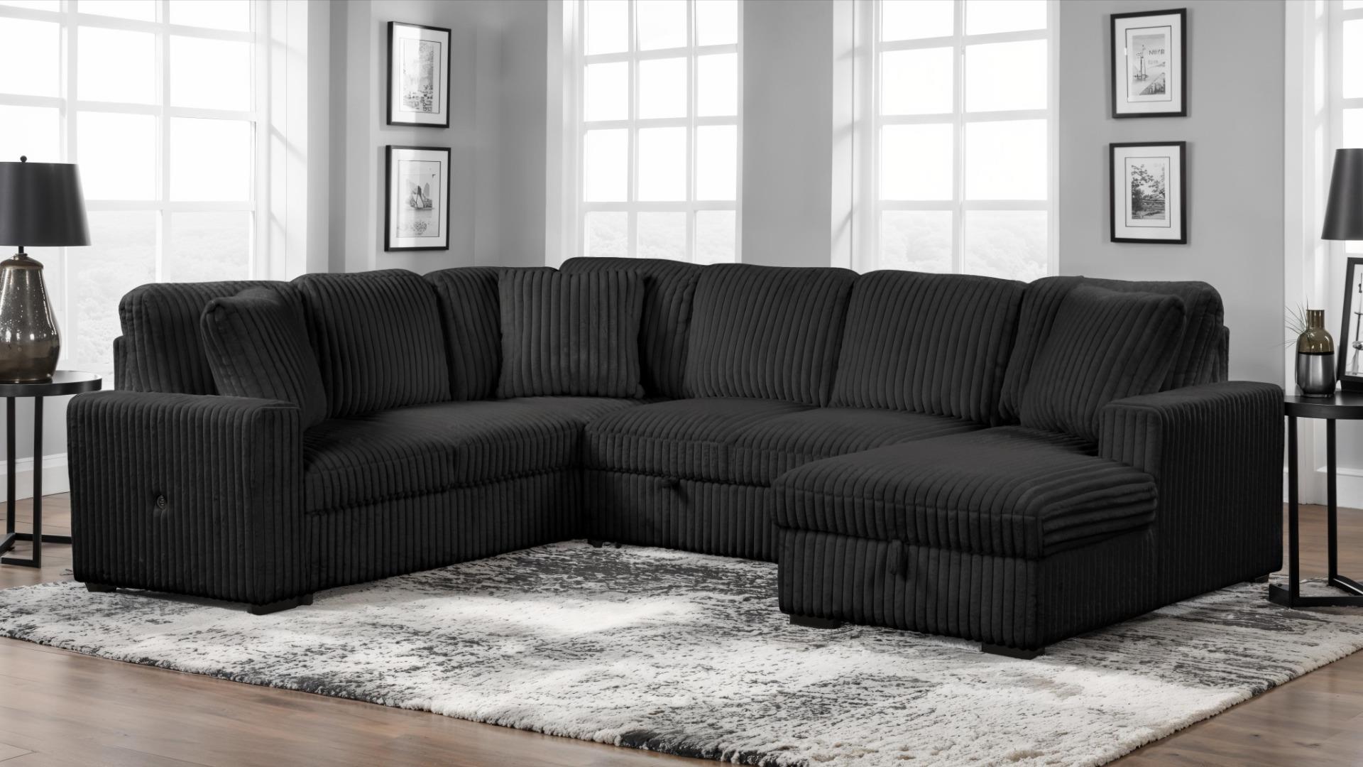 Grande Sectional Black