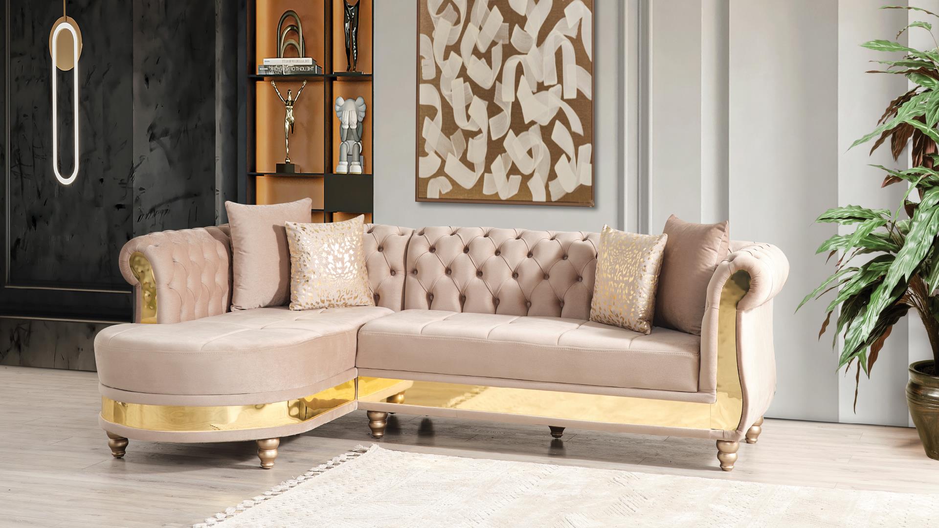 Julia Sectional Sofa Taupe