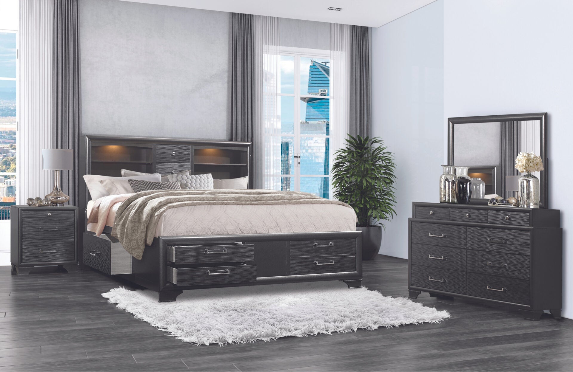 Jordyn Bedroom Collection - Grey