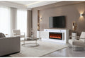 Kira White 87″ Entertainment Unit With Bluetooth Speaker And LED