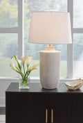 Cylener Ceramic Table Lamp (1/CN) - Off White