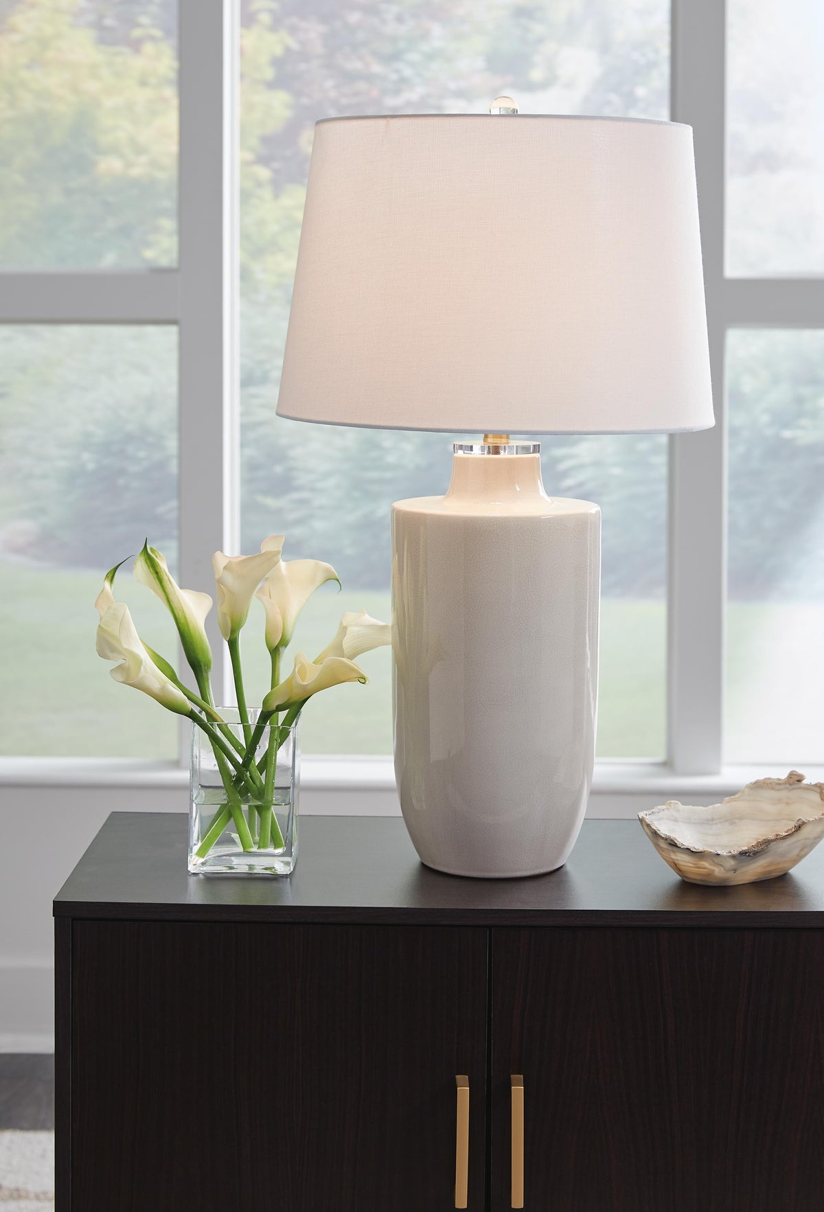 Cylener Ceramic Table Lamp (1/CN) - Off White