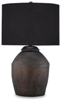 Naareman Terracotta Table Lamp (1/CN) - Metallic Black