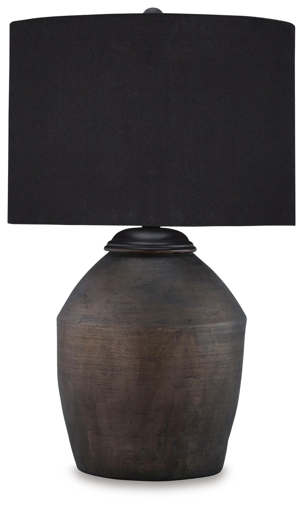 Naareman Terracotta Table Lamp (1/CN) - Metallic Black
