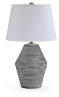 Lawrock Terracotta Table Lamp (1/CN) - Antique Blue