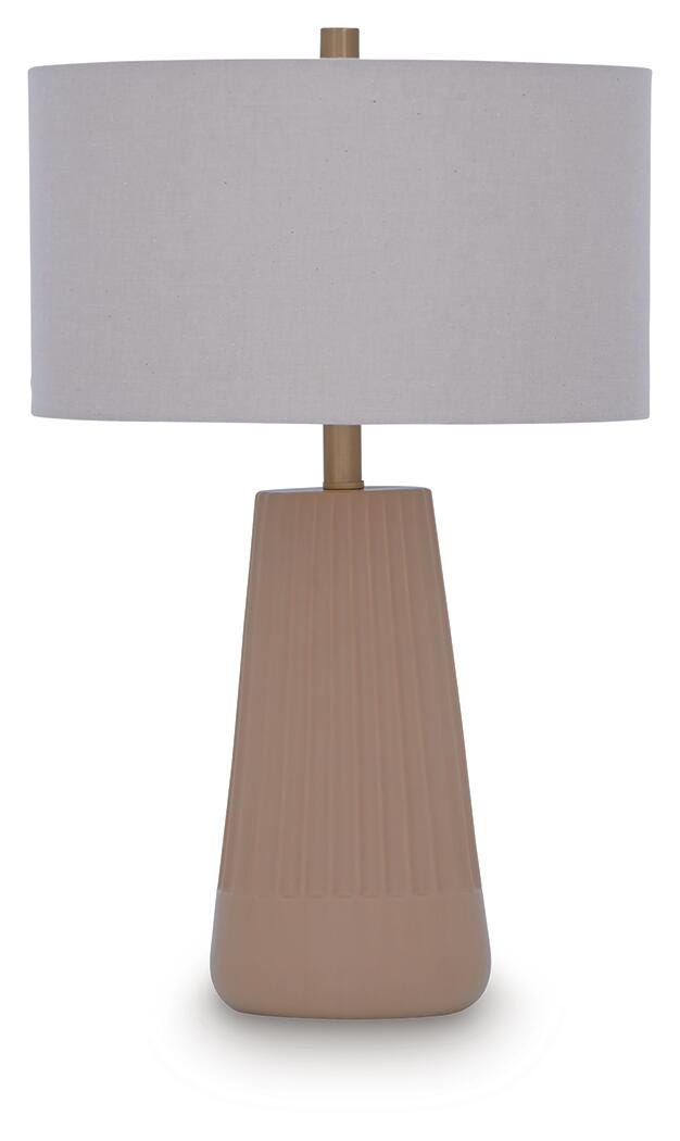 Dellner Ceramic Table Lamp (1/CN) - Mocha