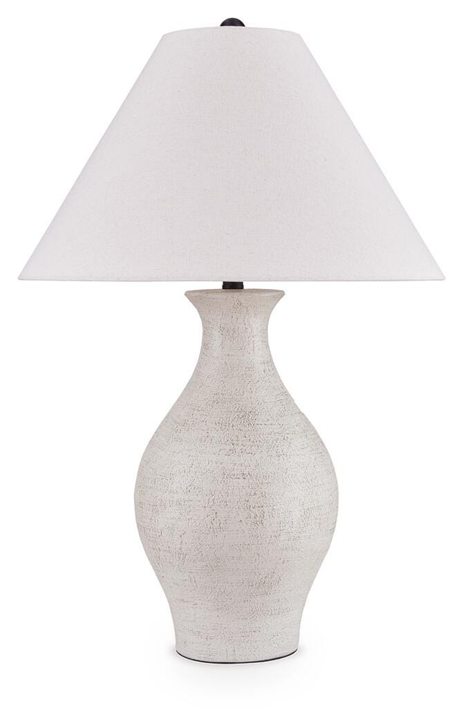 Ashbend Ceramic Table Lamp (1/CN) - Antique White