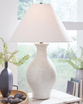 Ashbend Ceramic Table Lamp (1/CN) - Antique White