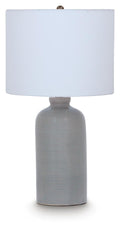 Wimlow Ceramic Table Lamp (1/CN) - Gray Blue