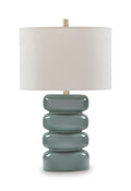 Clayard Ceramic Table Lamp (1/CN) - Gray Blue