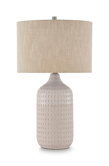 Capwich Ceramic Table Lamp (1/CN) - Beige/White