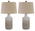 Marnina Ceramic Table Lamp (2/CN) - Taupe