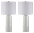 Steuben Ceramic Table Lamp (2/CN) - White