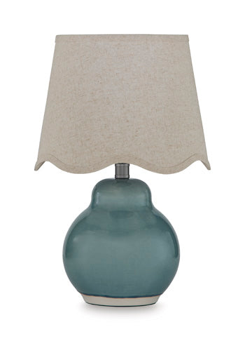 Byronburg Ceramic Table Lamp (1/CN) - Blue/Beige