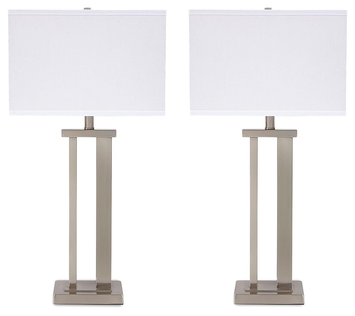 Aniela Metal Table Lamp (2/CN) - Silver Finish
