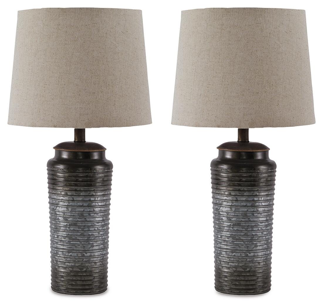 Norbert Metal Table Lamp (2/CN) - Gray