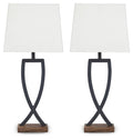 Makara Metal Table Lamp (2/CN) - Black/Brown