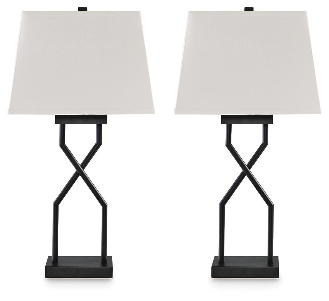 Brookthrone Metal Table Lamp (2/CN) - Black