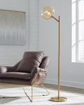Abanson Metal Floor Lamp (1/CN) - Amber/Gold Finish