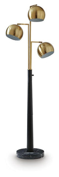 Sorcha Metal Floor Lamp (1/CN) - Gold Finish/Black