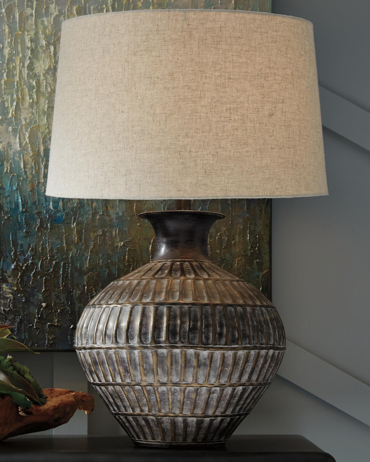 Magan Metal Table Lamp (1/CN) - Antique Bronze Finish
