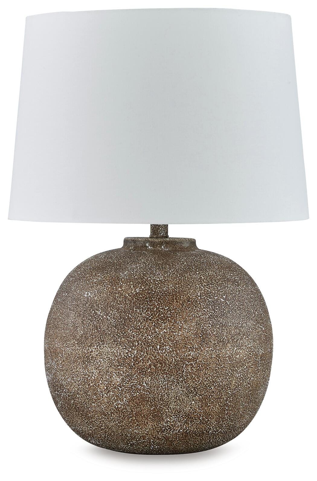 Neavesboro Metal Table Lamp (1/CN) - Antique Brown/White