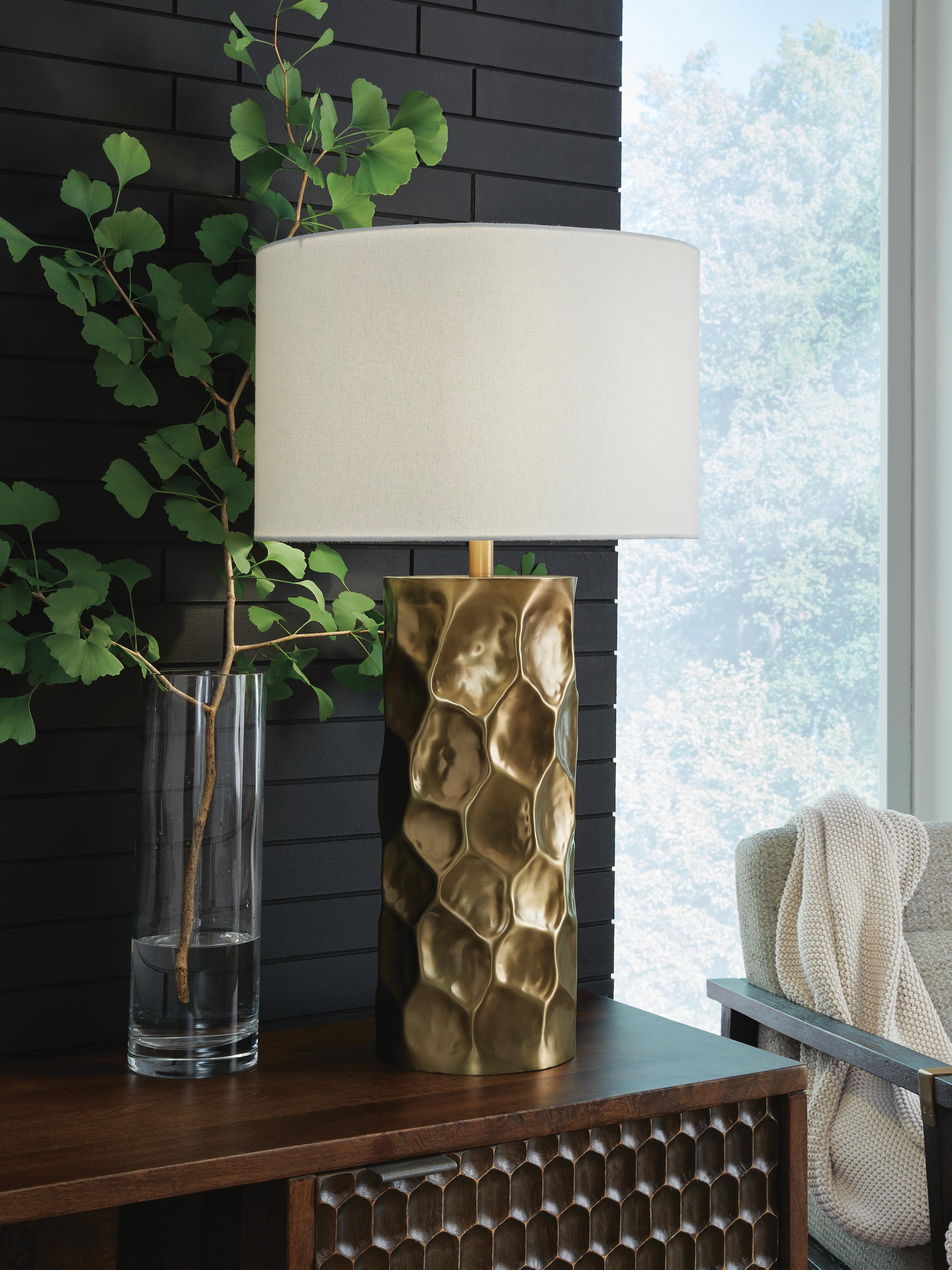 Marshawn Metal Table Lamp (1/CN) - Gold Finish