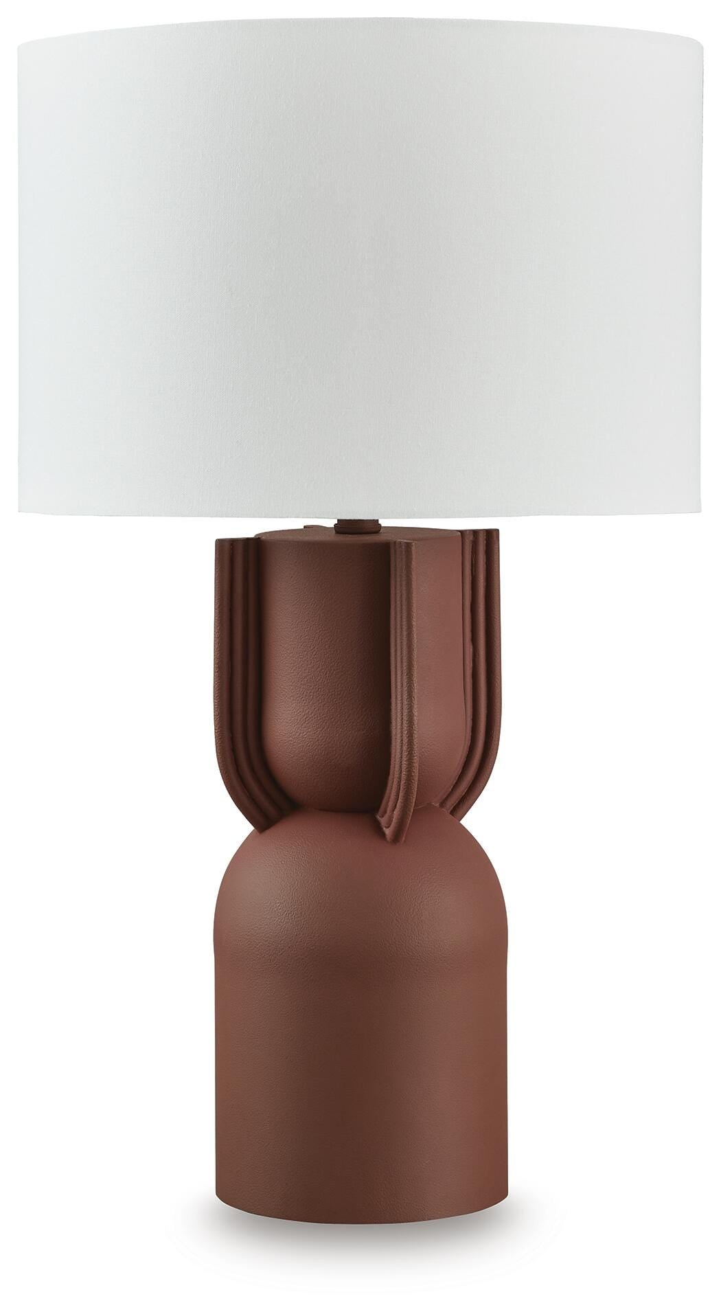 Rowandale Metal Table Lamp (1/CN) - Brick Red