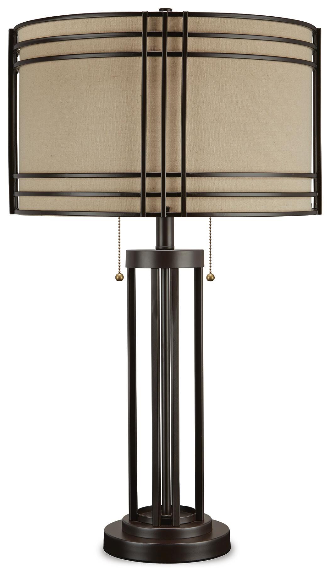 Hanswell Metal Table Lamp (1/CN) - Dark Brown
