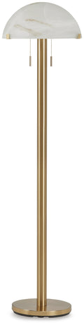 Tobbinsen Metal Floor Lamp (1/CN) - Brass Finish