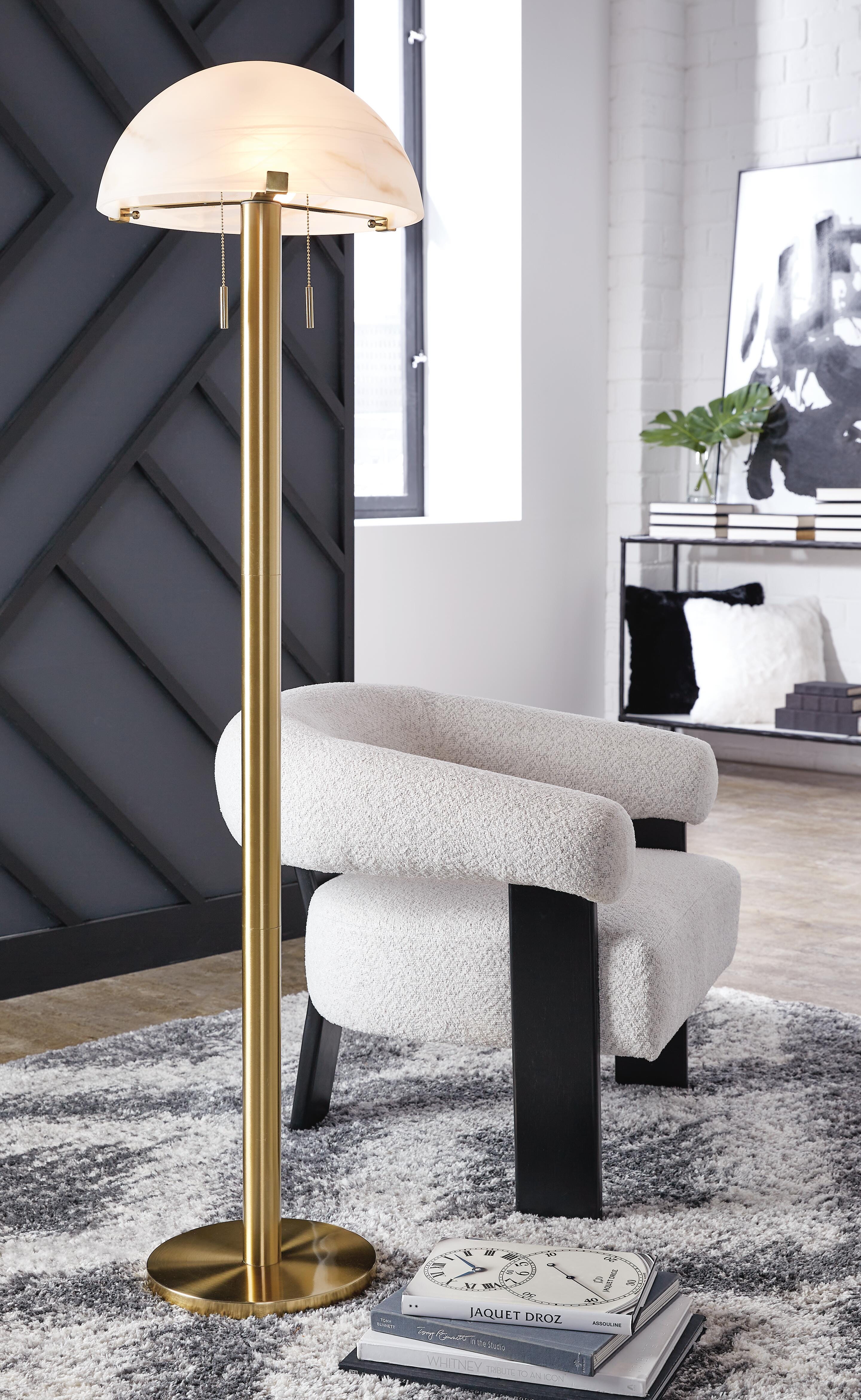 Tobbinsen Metal Floor Lamp (1/CN) - Brass Finish