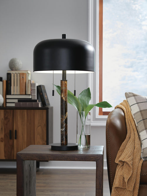 Alanbert Metal Table Lamp (1/CN) - Brown/Black