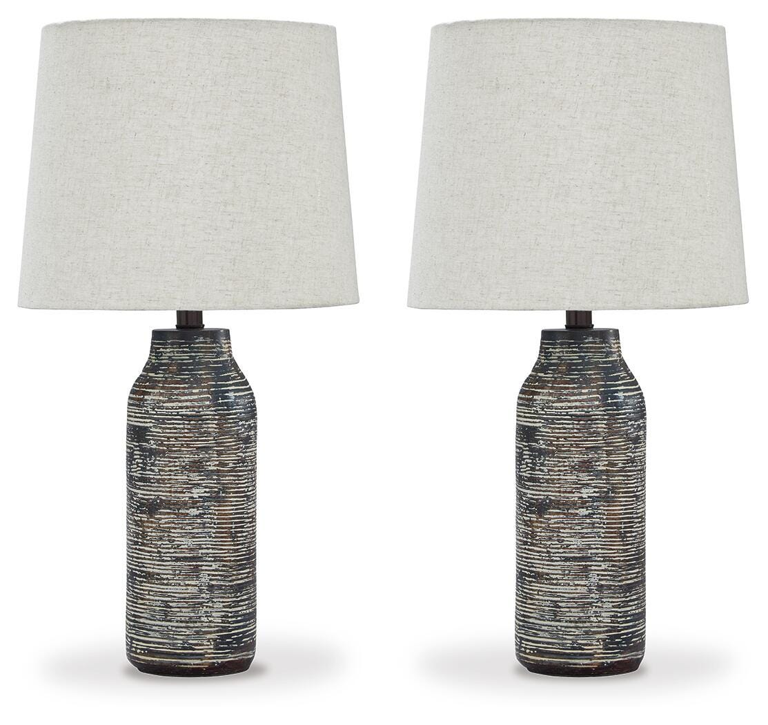 Mahima Paper Table Lamp (2/CN) - Black/White