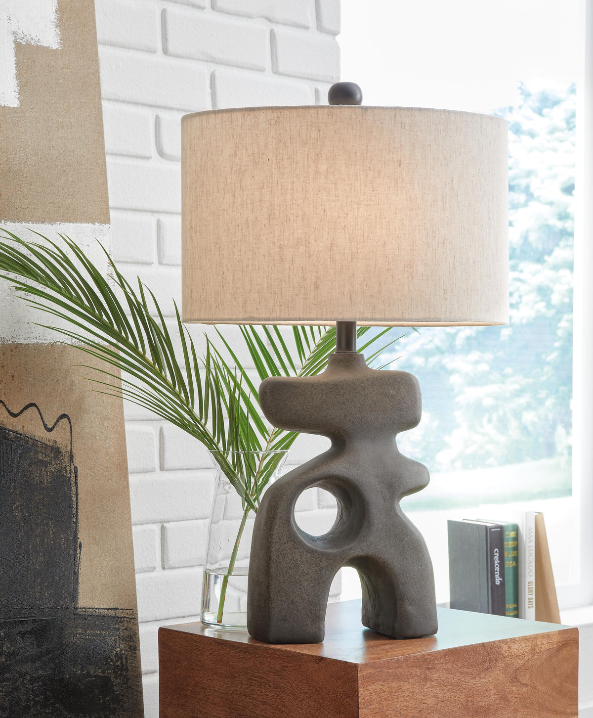 Danacy Paper Table Lamp (1/CN) - Distressed Black