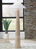 Gasparleigh Poly Floor Lamp (1/CN) - Brown/Gold Finish
