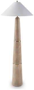 Gasparleigh Poly Floor Lamp (1/CN) - Brown/Gold Finish