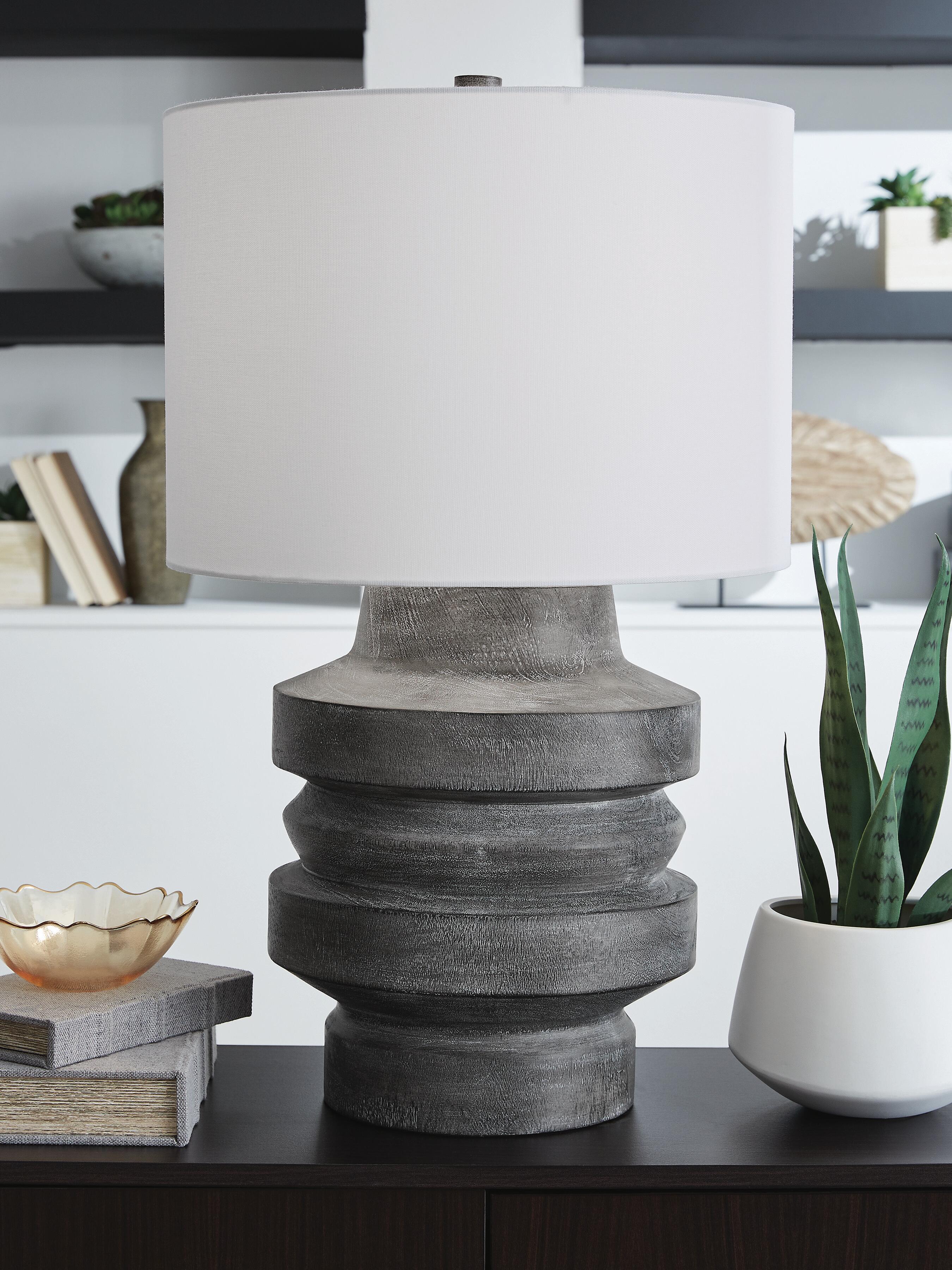 Wahida Poly Table Lamp (1/CN) - Distressed Black