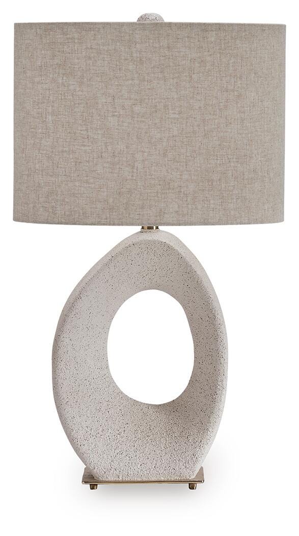 Trentlen Paper Table Lamp (1/CN) - Cream/Gold Finish