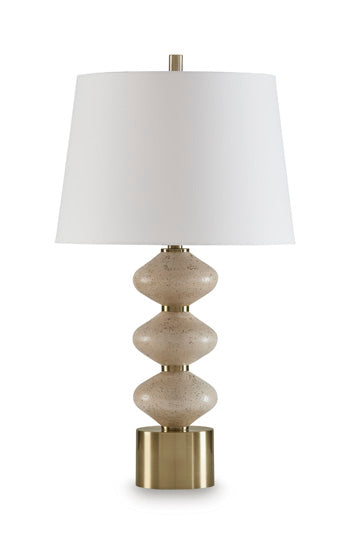 Wardthrone Poly Table Lamp (1/CN) - Beige/Gold Finish