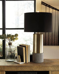 Jacek Metal Table Lamp (2/CN) - Gray/Brass Finish