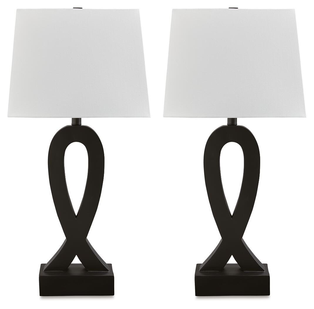 Markellton Poly Table Lamp (2/CN) - Black