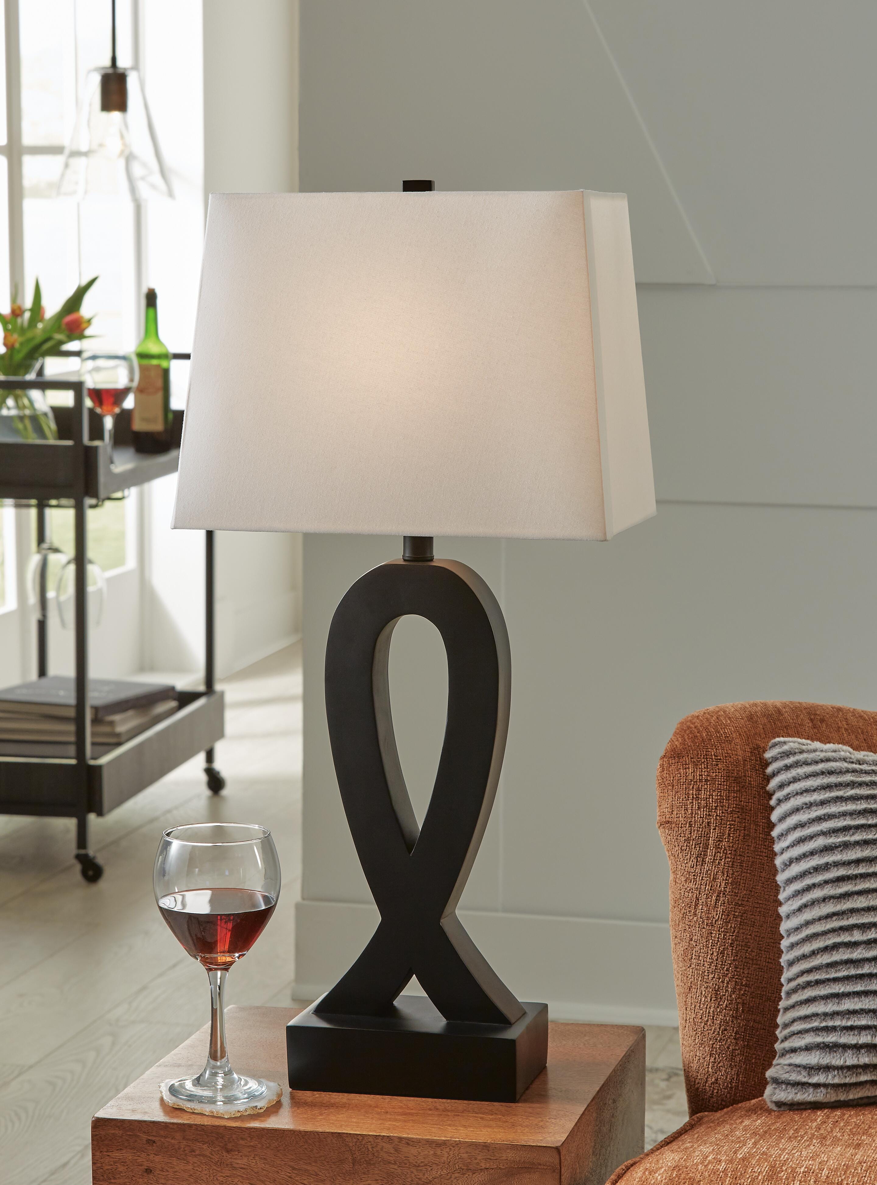 Markellton Poly Table Lamp (2/CN) - Black
