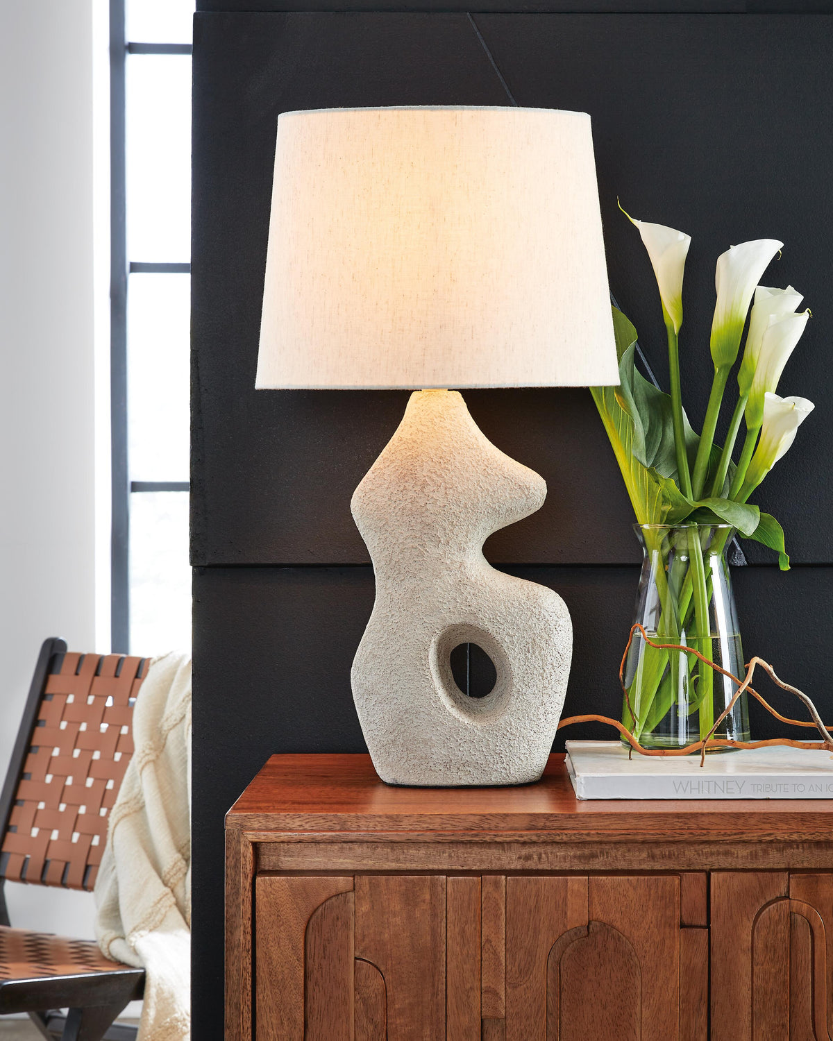 Chadrich Paper Table Lamp (2/CN) - Antique Beige