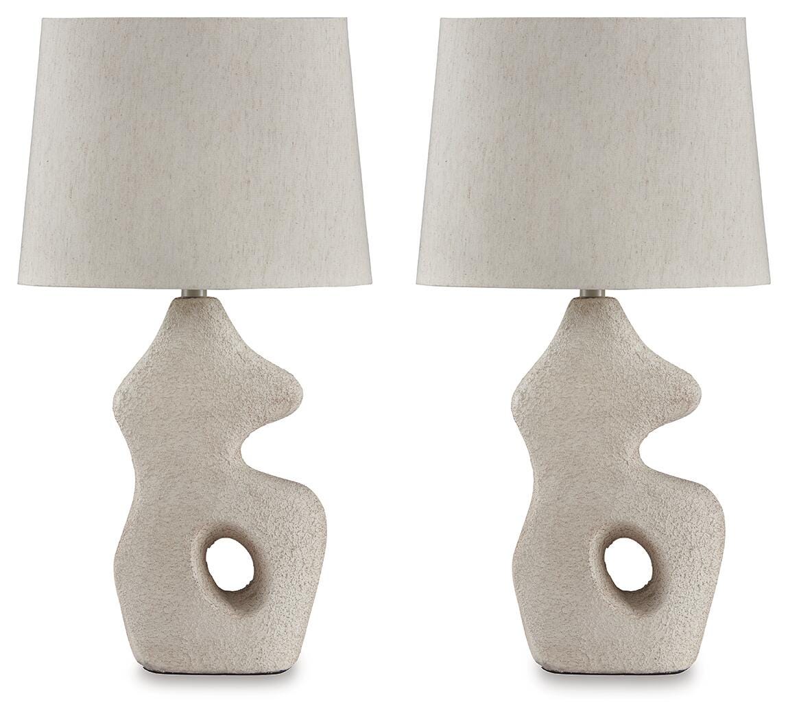 Chadrich Paper Table Lamp (2/CN) - Antique Beige