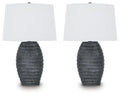 Caronick Poly Table Lamp (2/CN) - Antique Silver Finish