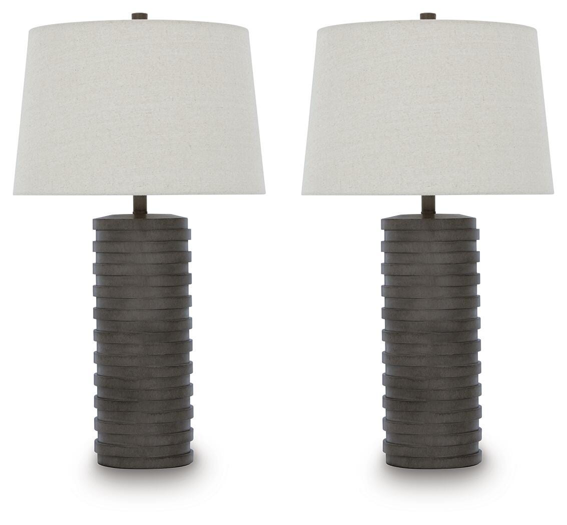 Neilett Poly Table Lamp (2/CN) - Antique Brown